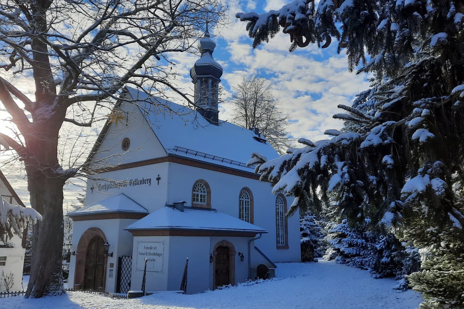 Hochzeitskapelle Callenberg im Winter
