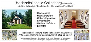Erster Werbeflyer der Hochzeitskapelle von 2011